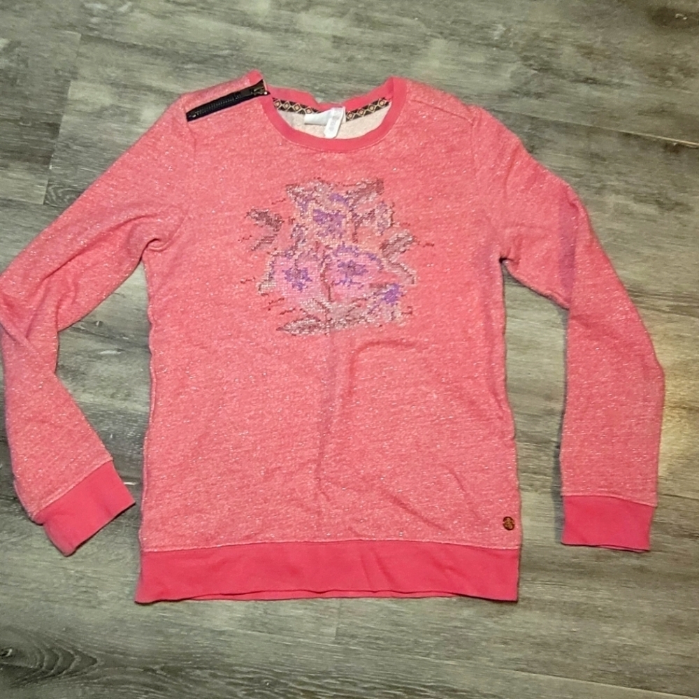 Matilda Jane 435‎ Size 8 Pink Floral shimmery Keaton Friends Forever Swe…